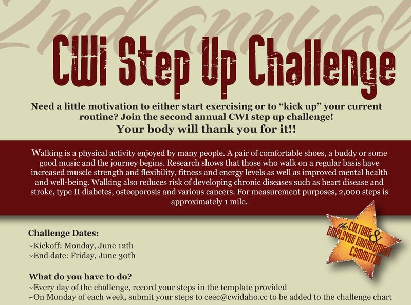 CWI Employee Step Up Challenge begins June 12!