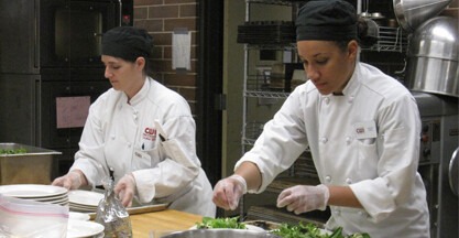Students in kitchen