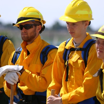 New wildland firefighters complete training during Basic Fire School at College of Western Idaho, in Nampa, Wednesday, May 23, 2018.