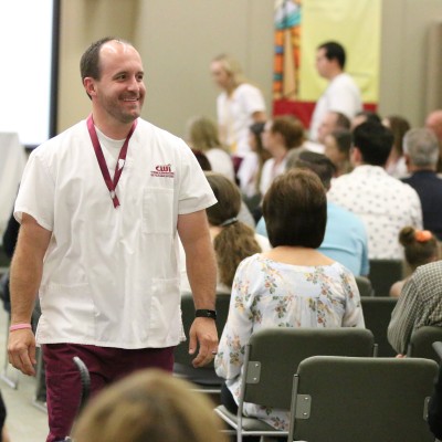 Mike Tinker at 2019 Professional Nursing Pinning Ceremony