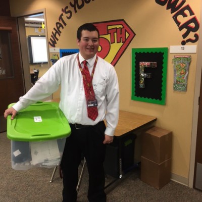 Joshua Rigenhagen taught in Heide Fry's fifth grade classroom at Siena Elementary in Meridian.