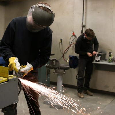 Bradley Dougal welding at College of Western Idaho