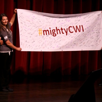 #mightyCWI banner with signatures