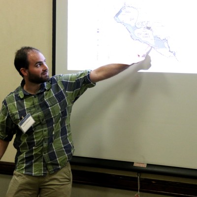 College of Western Idaho student Austin Madsen speaks during a science symposium at Boise State University on Aug. 11. 
