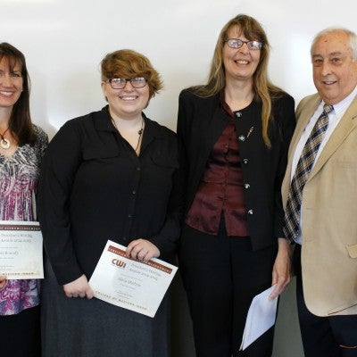  President’s Writing Awards Winners with Bert 1