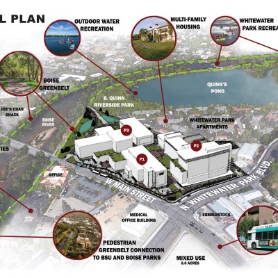 A conceptual design for CWI's new Boise campus development.