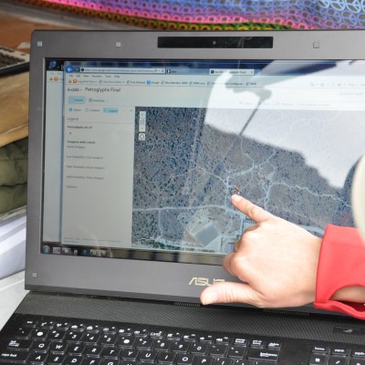 Title - Data from the project is input into an online spatial database called ArcGIS. 