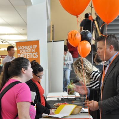 Representatives from Idaho State University attended the Bengal Bound event to answer questions for CWI students.