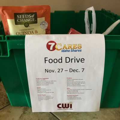 College of Western Idaho has teamed up with KTVB’s 7Cares Idaho Shares food drive. Donate food pantry and personal care items at collection boxes located on campus. 