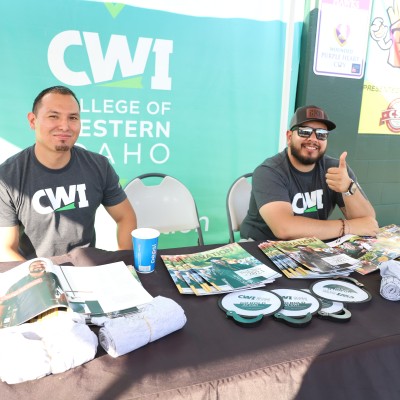 The CWI Enrollment team welcomed fans to the stadium with free, CWI swag!