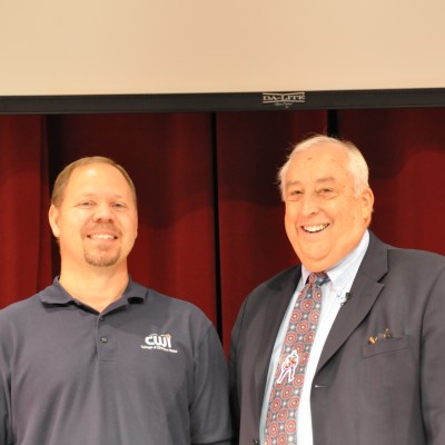 Staff of the Year recipient, Doug Willard, with CWI President Bert Glandon.