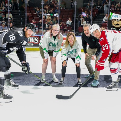 Puck drop with Idaho Steelheads and Allen Americans