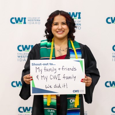 "Shout out to my family + friends and my CWI family, we did it!"