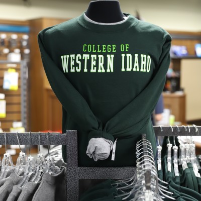 College of Western Idaho green long sleeve shirt