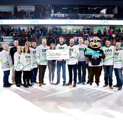 Check presentation on the ice