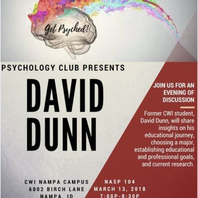 Psychology Club Welcomes David Dunn to speak on campus