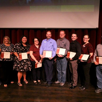 Staff of the month winners were recognized during the State of the College Address on Aug. 16. 