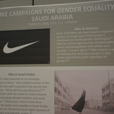 Timothy Lobb's poster, "Nike Campaigns for Gender Equality Saudi Arabia"