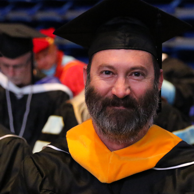 CWI faculty member at 2019 Commencement