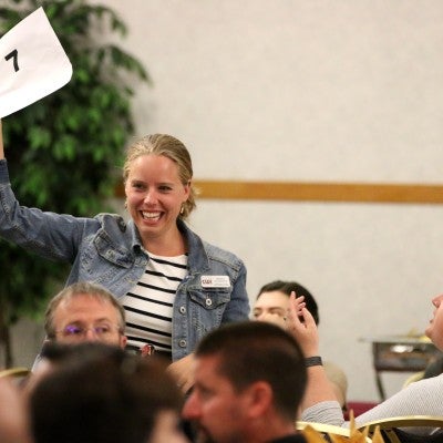 Nikki Houston at the Staff Celebration Breakfast and Meeting