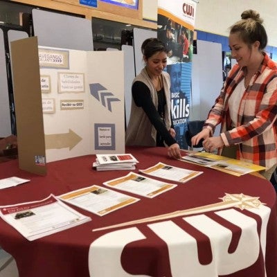 CWI representatives at Navegando Adelante at Caldwell High School March 13. 