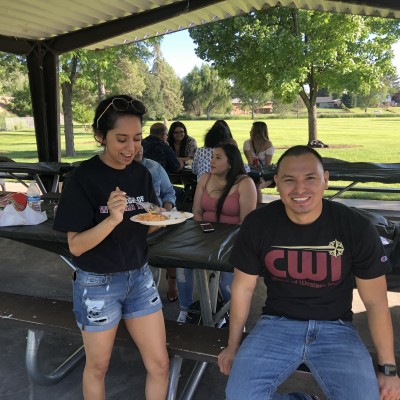 Students and staff gather at Carne Asada en el Parque Wednesday, June 19, 2019.