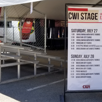 CWI Community Stage Schedule July 27 and 28