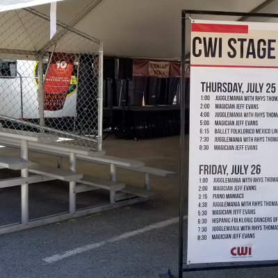 CWI Community Stage Schedule July 25 and 26