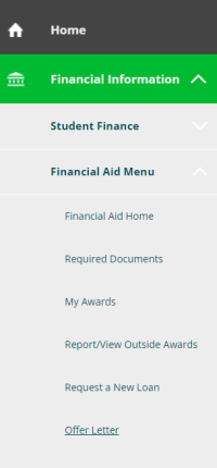 Screenshot of how to find your offer letter in your Self-Service Toolkit.