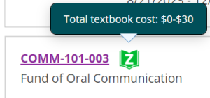 Z-degree indicated in student planning