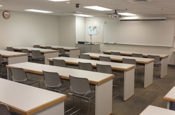 Classroom with white board