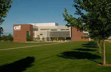 View of the front of the Academic Building