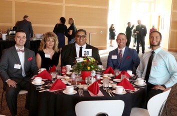 Alumni at open of the Opening Doors tables