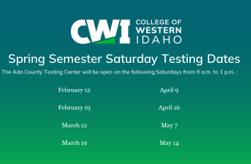 Spring 2022 Testing Saturday Dates