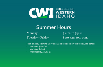 Summer Hours and Closures 