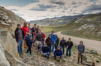 Group of Geology students on a field trip