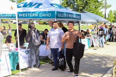 Students at the Resource Fair