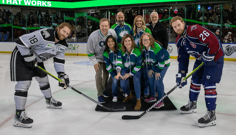 Idaho Steelheads on the ice with CWI