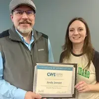 Two people standing together