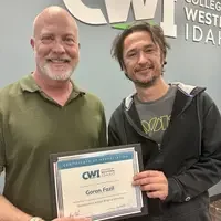 Two people standing together