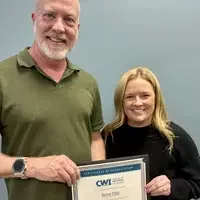 Two people standing together