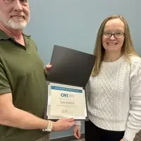 Two people standing together