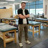 Austin Davis standing in lab