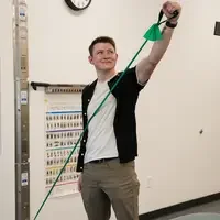 Austin Davis demonstrating exercises