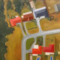an oil painting titled "Bywood Way"