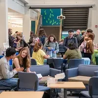 Students fill the second floor of NCAB