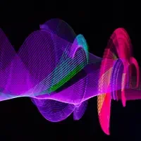 Light installation with vibrant colors
