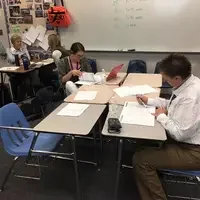 Students in a classroom