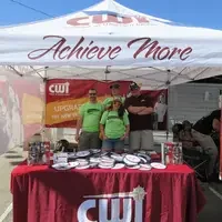 Street Team booth at the Meridian Speedway