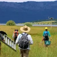 Osprey Research Project Team (l-r) Ty Styhl, Dusty Perkins, Andrew Dorrell, Lizze Meisman.